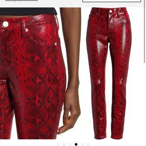 Blanknyc faux python skinny pants